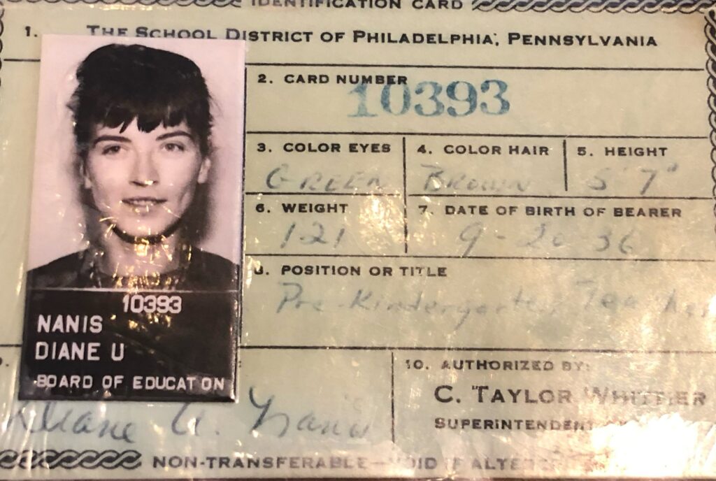 Diane Nanis' Board of Education ID